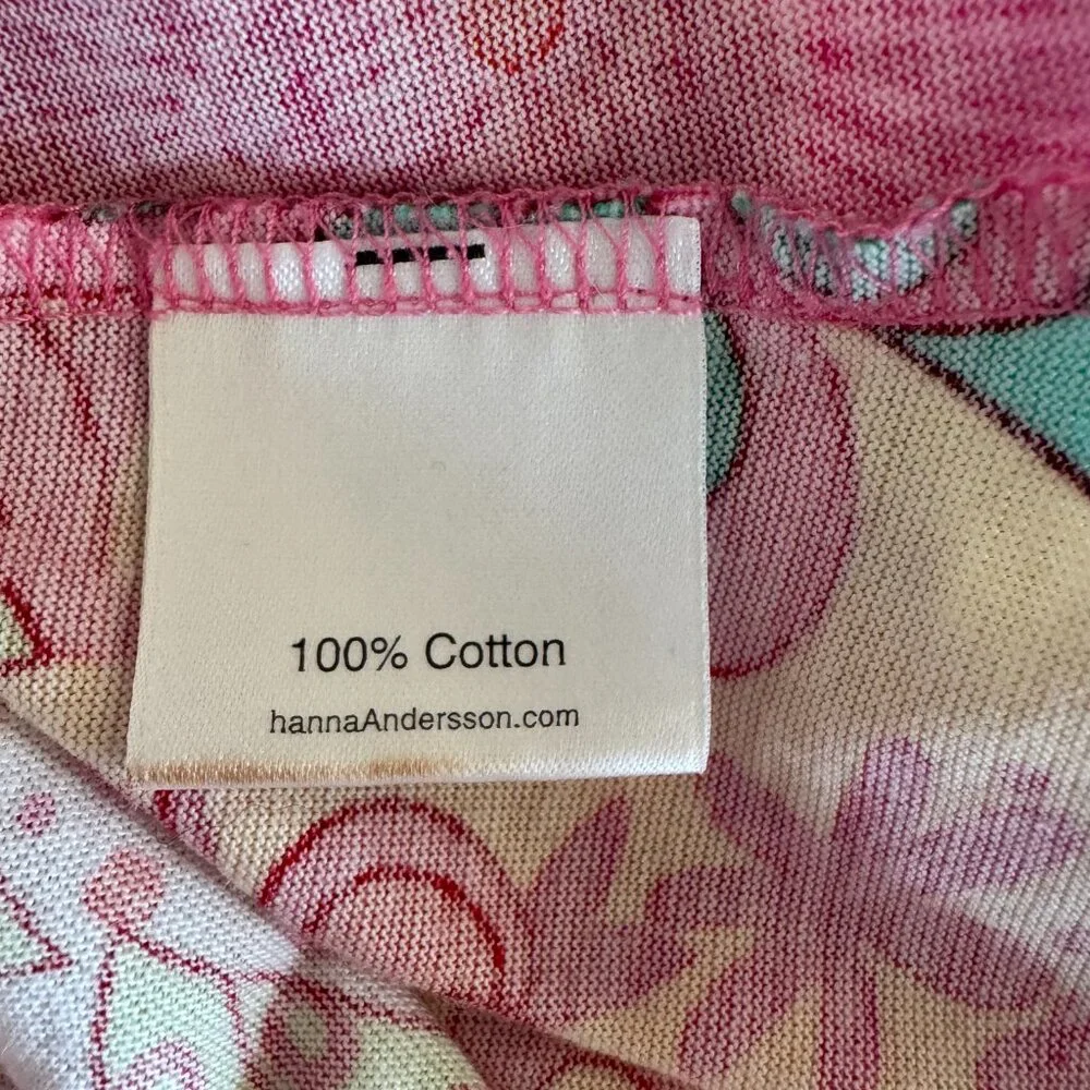 Hanna Andersson girls pink floral sundress 100% cotton size 140 (US 10)